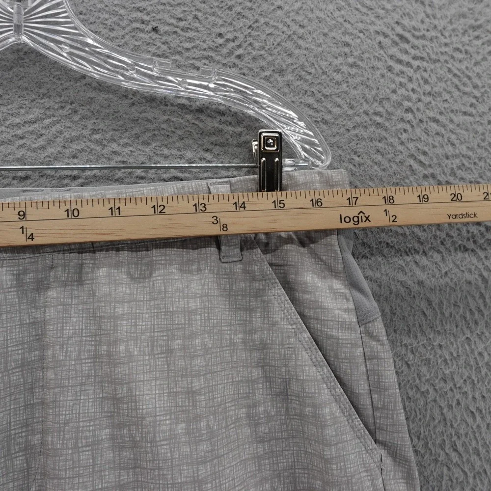 Adidas Performance Golf Shorts Size 34x10 Gray Plaid‎ Mens Lightweight Stretch